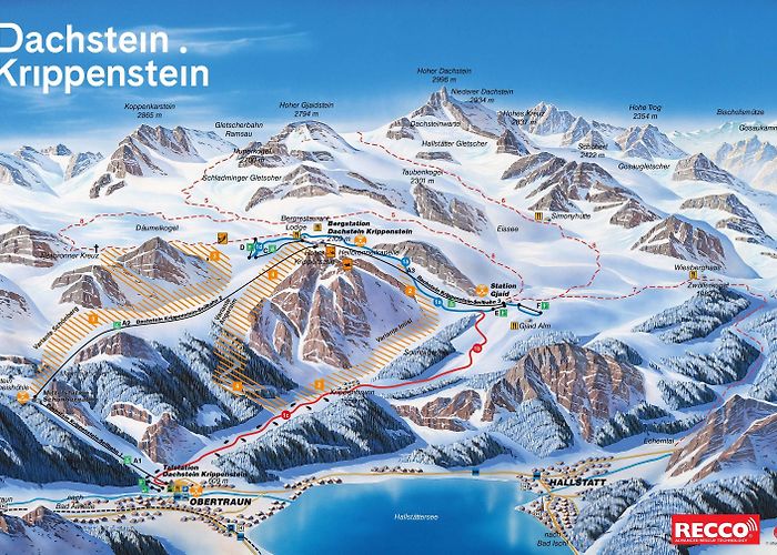 Dachstein Krippenstein 1 Trail map Krippenstein – Obertraun photo