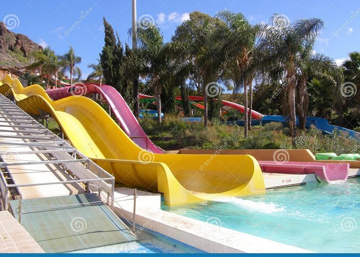 Aqualand Maspalomas Water Slides in Aqualand, Maspalomas Editorial Stock Image - Image ... photo