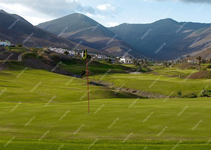 Jandia Golf Premium Photo | Sunset over fuerteventura golf course with ... photo