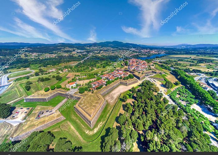Fortaleza Fortress Valenca Surrounded Greenery Sunlight Blue Sky Portugal ... photo