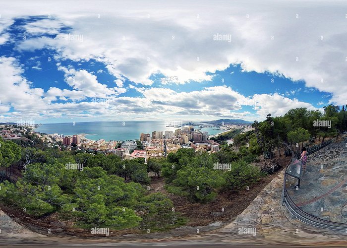 Gibralfaro viewpoint 360° view of Malaga Spain Viewpoint Gibralfaro - Alamy photo