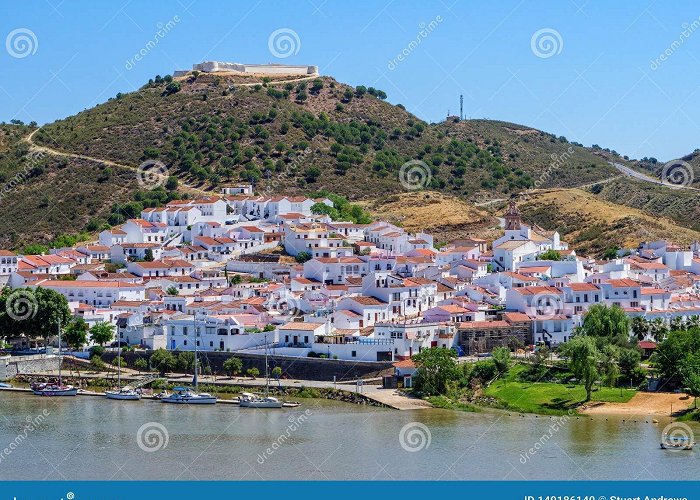 Alcoutim Castle The Village of Sanlucar De Guadiana, Huelva, Spain. Stock Photo ... photo