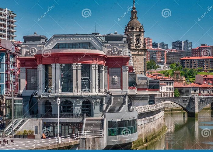 San Anton 's church and bridge Market Hall and the Spire of the Church San Anton beside the River ... photo