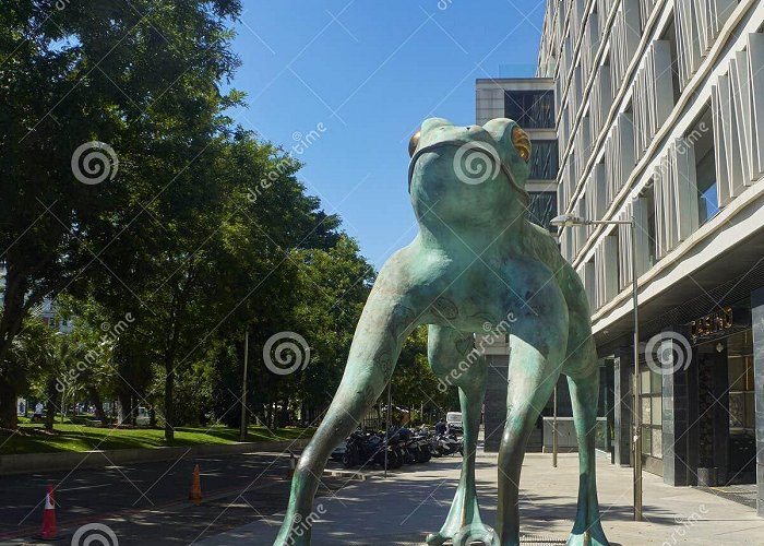 Paseo de Recoletos Fortune Frog Statue, Rana De La Fortuna. Paseo De Recoletos Avenue ... photo