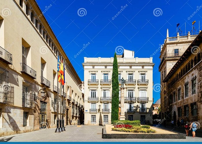 Plaza de Manises Plaza De Manises Manises Square in Downtown City of Valencia in ... photo