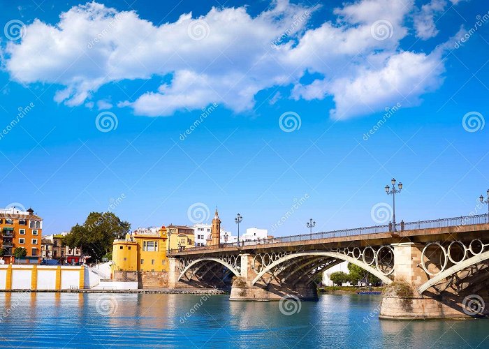 Triana Bridge - Isabel II Bridge Puente Isabel II Bridge in Triana Seville Andalusia Stock Image ... photo