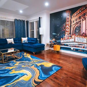 The Blue Golden Luxury Modern 3- Bedroom Apartment In ชิคาโก Exterior photo