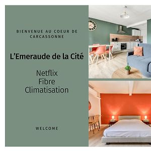 L'Emeraude De La Cite - Netflix - Fibre - Proche Cite - Clim Apartment การ์กาซอน Exterior photo