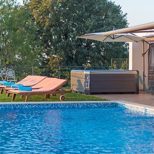Modern Villa Di Rovigno With Pool, Hot Tub And Sea View โรวินสโก เซโล Exterior photo